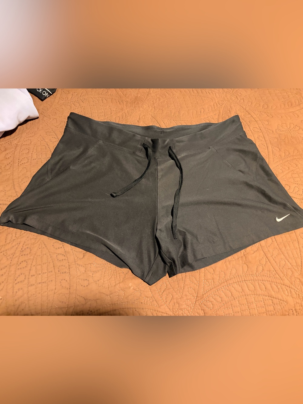 Nike Black Women's Athletic Drawstring Shorts